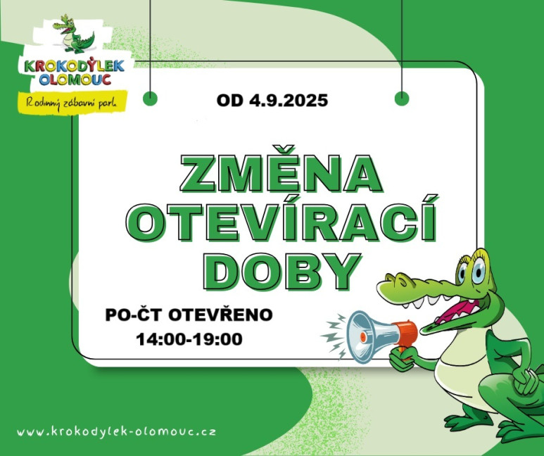 ZMĚNA OTEVÍRACÍ DOBY
