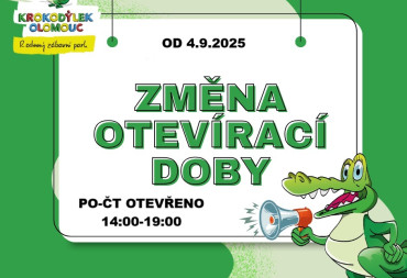 ZMĚNA OTEVÍRACÍ DOBY